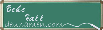 Beke Hall Visitenkarte